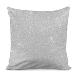 Light Silver Glitter Artwork Print (NOT Real Glitter) Pillow Cover