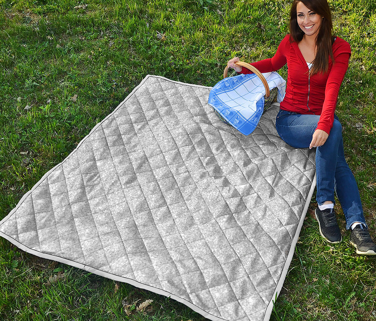 Light Silver Glitter Artwork Print (NOT Real Glitter) Quilt