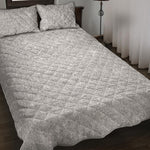 Light Silver Glitter Artwork Print (NOT Real Glitter) Quilt Bed Set