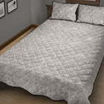 Light Silver Glitter Artwork Print (NOT Real Glitter) Quilt Bed Set