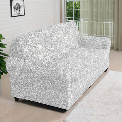 Light Silver Glitter Artwork Print (NOT Real Glitter) Sofa Cover