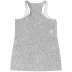 Light Silver Glitter Artwork Print (NOT Real Glitter) Women's Racerback Tank Top