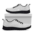 Bright Silver (NOT Real) Glitter Print Black Running Shoes