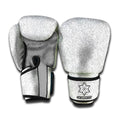 Bright Silver (NOT Real) Glitter Print Boxing Gloves