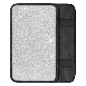 Light Silver Glitter Texture Print Car Center Console Cover