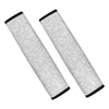 Light Silver Glitter Texture Print Car Seat Belt Covers