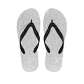 Bright Silver (NOT Real) Glitter Print Flip Flops
