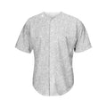 Bright Silver (NOT Real) Glitter Print Men's Baseball Jersey