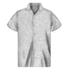 Light Silver Glitter Texture Print Men's Short Sleeve Shirt