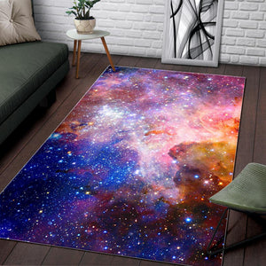 Light Stardust Galaxy Deep Space Print Area Rug GearFrost