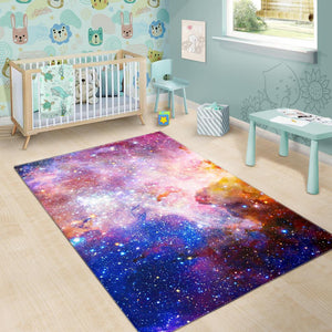 Light Stardust Galaxy Deep Space Print Area Rug GearFrost