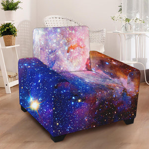 Light Stardust Galaxy Deep Space Print Armchair Slipcover