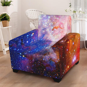 Light Stardust Galaxy Deep Space Print Armchair Slipcover