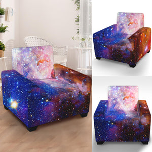 Light Stardust Galaxy Deep Space Print Armchair Slipcover