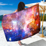 Light Stardust Galaxy Deep Space Print Beach Sarong Wrap