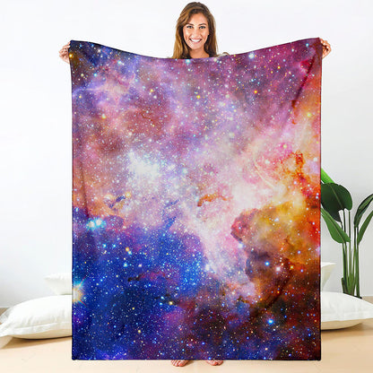 Light Stardust Galaxy Deep Space Print Blanket