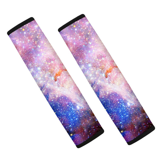 Light Stardust Galaxy Deep Space Print Car Seat Belt Covers
