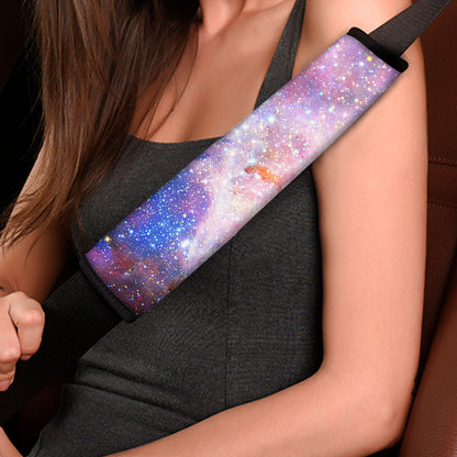 Light Stardust Galaxy Deep Space Print Car Seat Belt Covers