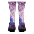 Light Stardust Galaxy Deep Space Print Crew Socks