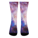 Light Stardust Galaxy Deep Space Print Crew Socks