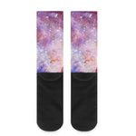 Light Stardust Galaxy Deep Space Print Crew Socks