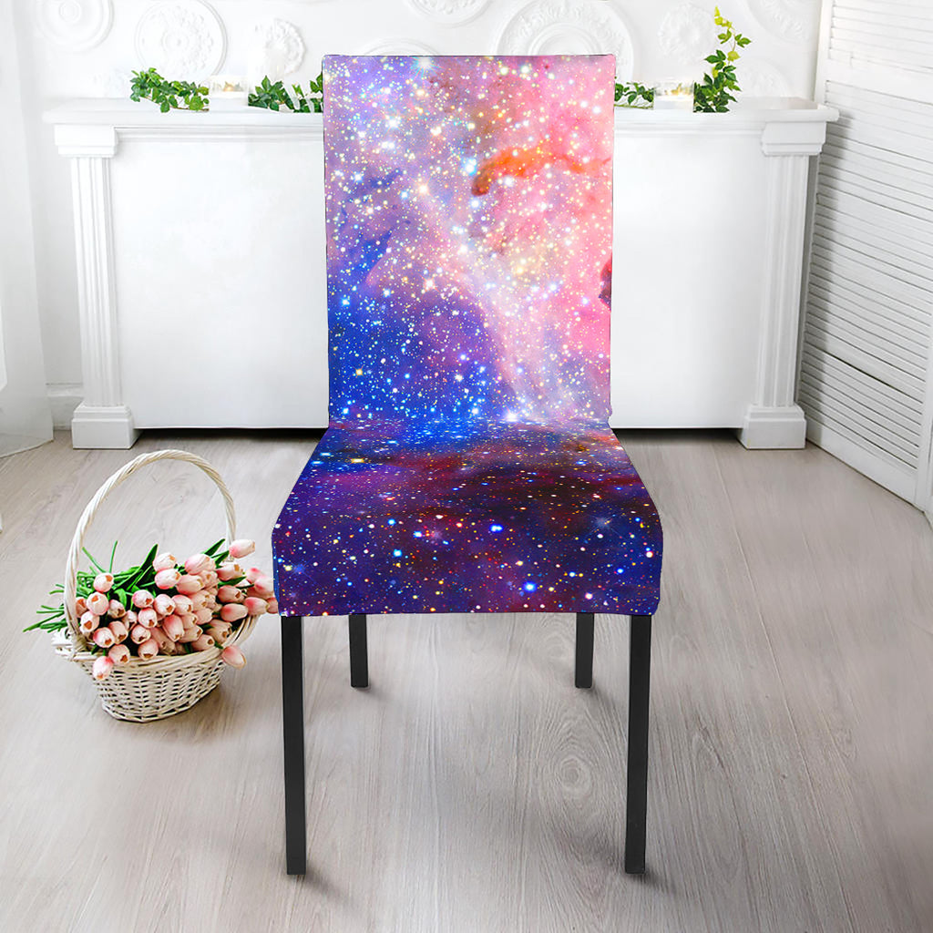 Light Stardust Galaxy Deep Space Print Dining Chair Slipcover