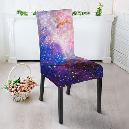 Light Stardust Galaxy Deep Space Print Dining Chair Slipcover