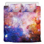 Light Stardust Galaxy Deep Space Print Duvet Cover Bedding Set