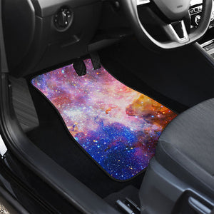 Light Stardust Galaxy Deep Space Print Front and Back Car Floor Mats