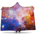Light Stardust Galaxy Deep Space Print Hooded Blanket
