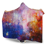 Light Stardust Galaxy Deep Space Print Hooded Blanket
