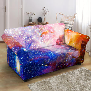 Light Stardust Galaxy Deep Space Print Loveseat Slipcover