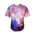 Light Stardust Galaxy Deep Space Print Men's Baseball Jersey