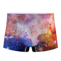 Light Stardust Galaxy Deep Space Print Men's Boxer Briefs