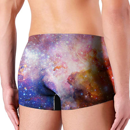 Light Stardust Galaxy Deep Space Print Men's Boxer Briefs
