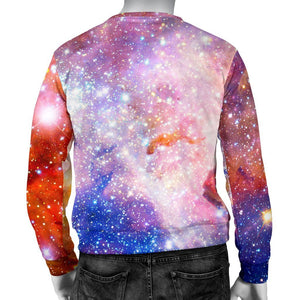 Light Stardust Galaxy Deep Space Print Men's Crewneck Sweatshirt GearFrost