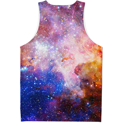 Light Stardust Galaxy Deep Space Print Men's Tank Top