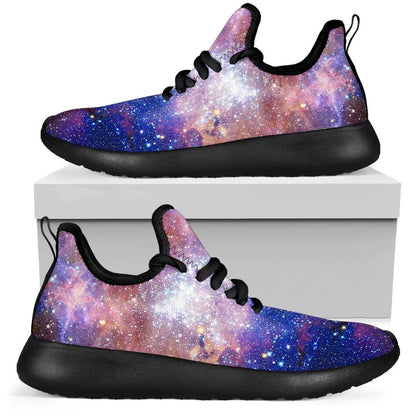 Light Stardust Galaxy Deep Space Print Mesh Knit Shoes GearFrost