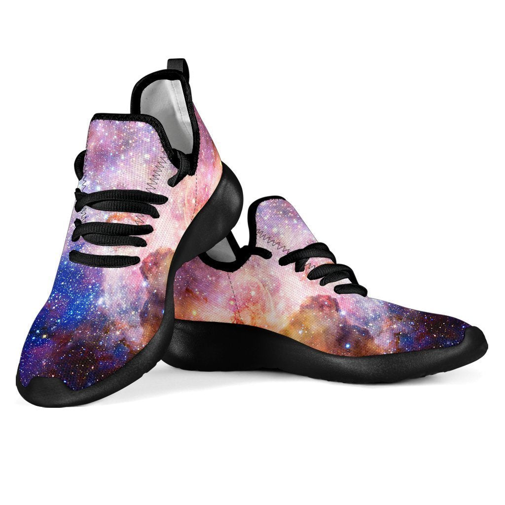 Light Stardust Galaxy Deep Space Print Mesh Knit Shoes GearFrost