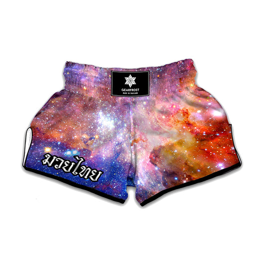 Light Stardust Galaxy Deep Space Print Muay Thai Boxing Shorts