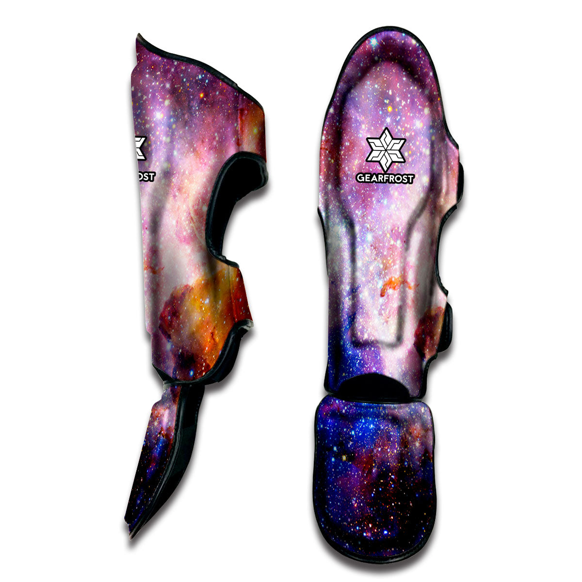 Light Stardust Galaxy Deep Space Print Muay Thai Shin Guard