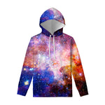 Light Stardust Galaxy Deep Space Print Pullover Hoodie