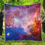 Light Stardust Galaxy Deep Space Print Quilt