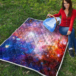 Light Stardust Galaxy Deep Space Print Quilt