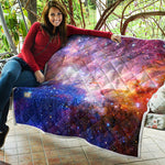 Light Stardust Galaxy Deep Space Print Quilt