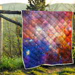 Light Stardust Galaxy Deep Space Print Quilt
