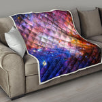 Light Stardust Galaxy Deep Space Print Quilt