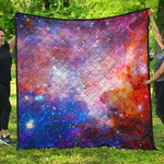 Light Stardust Galaxy Deep Space Print Quilt