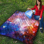 Light Stardust Galaxy Deep Space Print Quilt