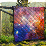 Light Stardust Galaxy Deep Space Print Quilt